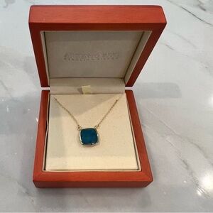 NWT ⛱️Argento Vivo - Gold Blue Stone Delicate Necklace - OS